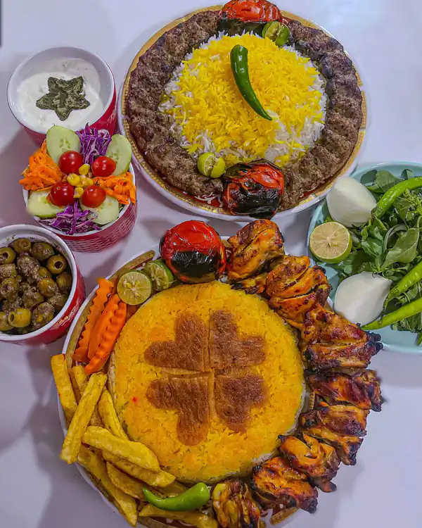 تزیین جوجه کباب