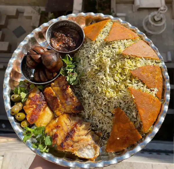 تزیین سبزی پلو