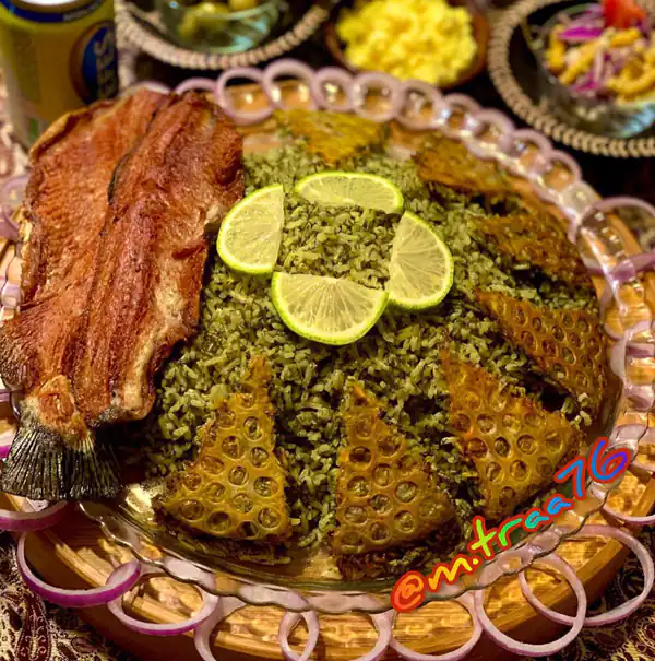 تزیین سبزی پلو