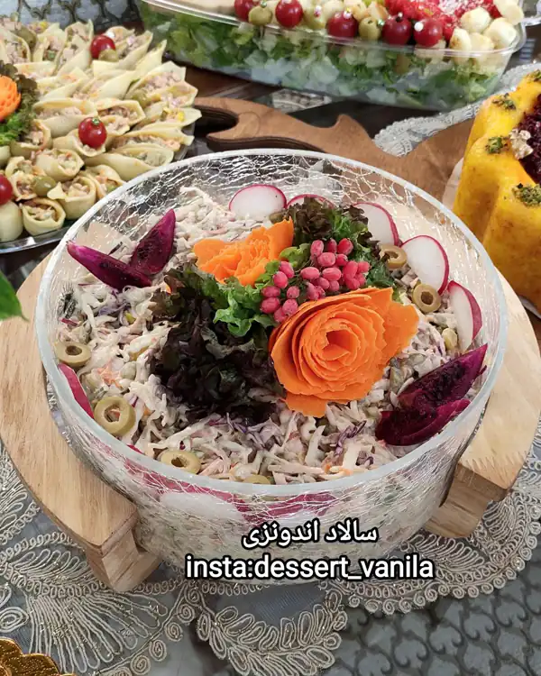 تزیین سالاد اندونزی ساده