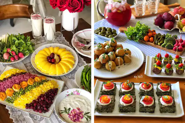 عکس میز شام لاکچری خارجی میز شام ساده و شیک چیدمان میز شام سلف سرویس چیدمان میز شام لاکچری چیدمان میز شام مهمانی تزیین میز شام با شمع