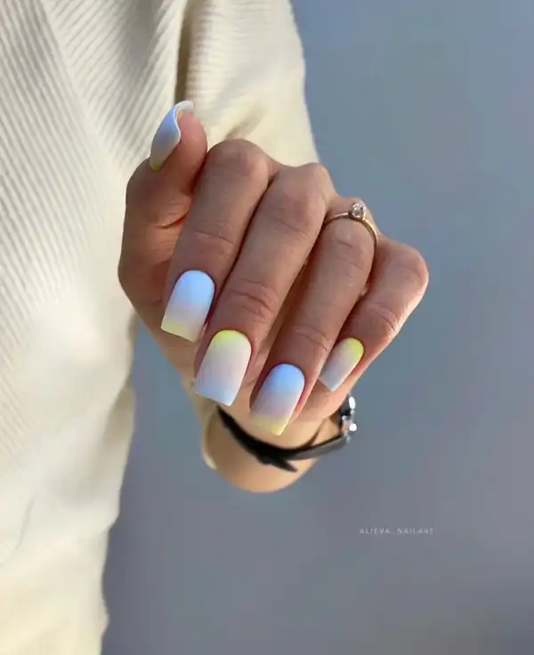 طراحی ناخن آمبره روسی