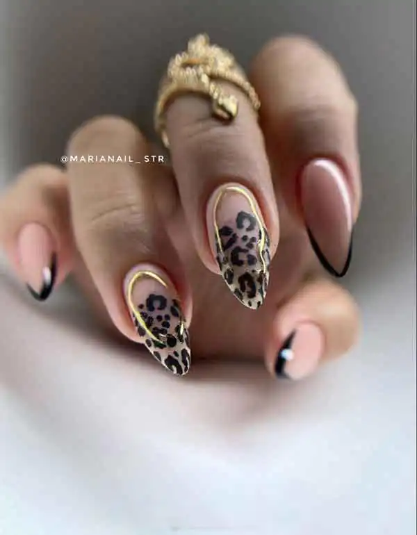 طراحی ناخن پلنگی