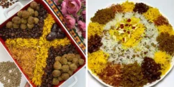 تزیین عدس پلو ساده + ایده تزیین عدس پلو با گوشت چرخ کرده