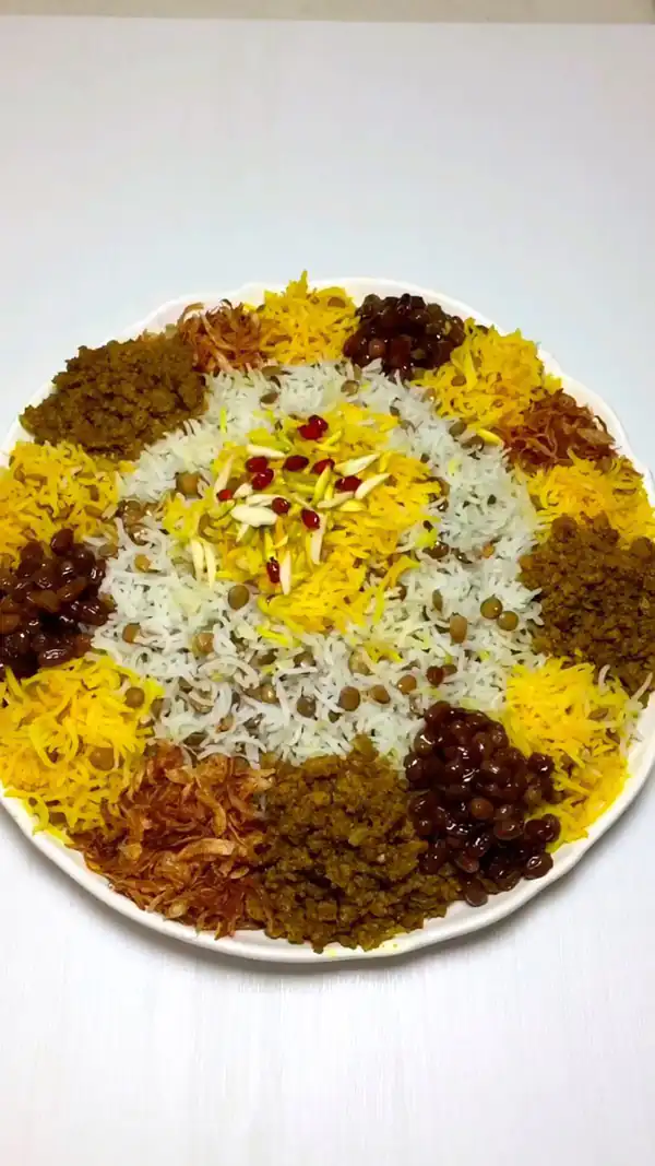 تزیین عدس پلو ساده