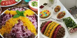 تزیین آلبالو پلو با گوشت قلقلی + ایده تزیین آلبالو پلو مجلسی