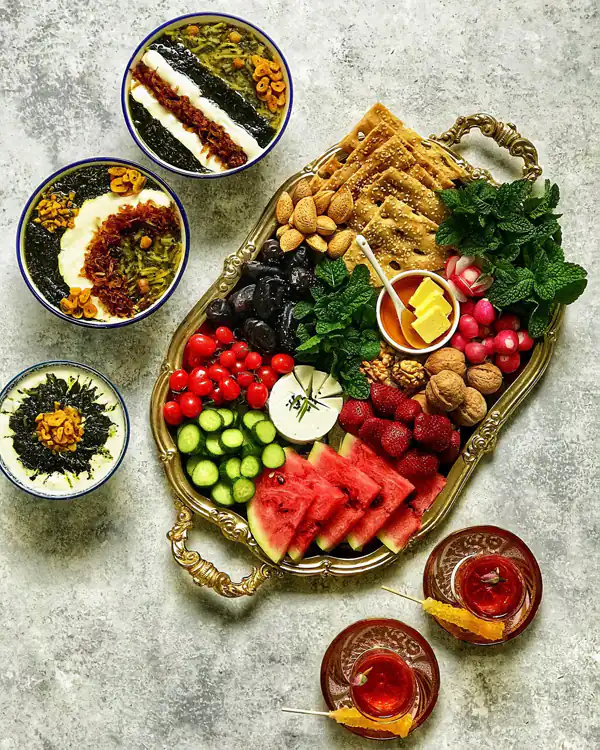 تزیین آش رشته ساده