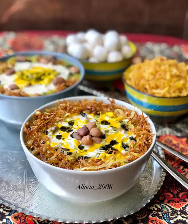 تزیین آش رشته ساده