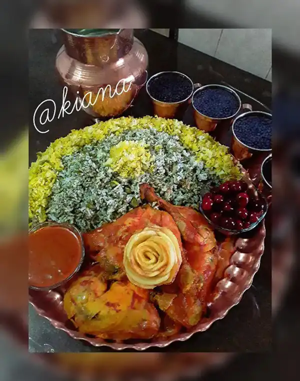 تزیین باقالی پلو مجلسی