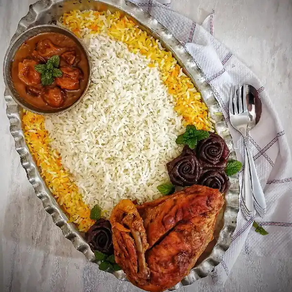 تزیین برنج مجلسی