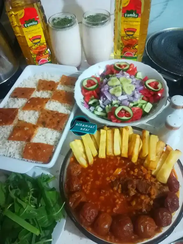 تزیین برنج مجلسی