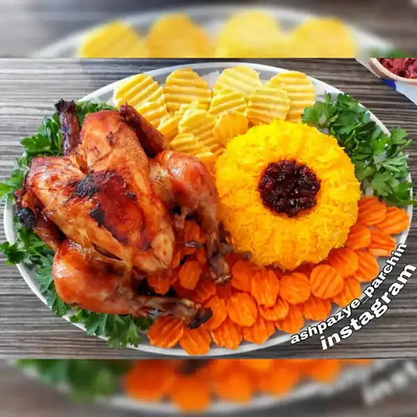 تزیین برنج مجلسی
