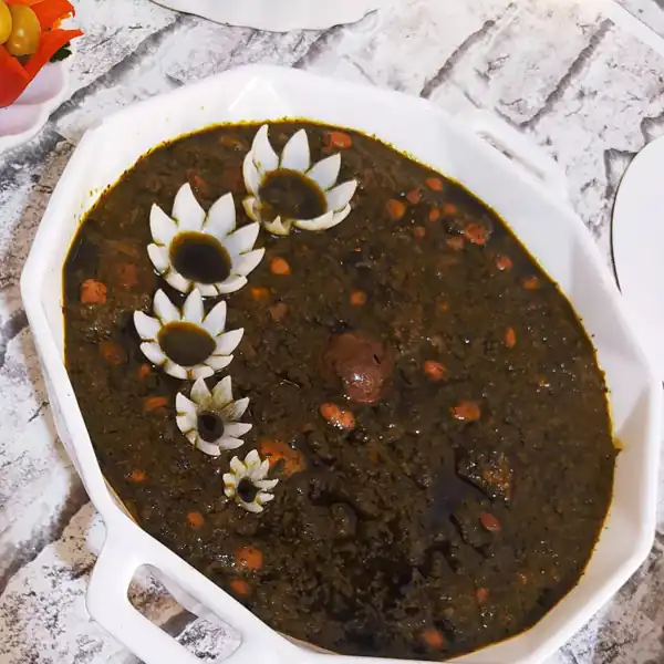 تزیین برنج و خورشت