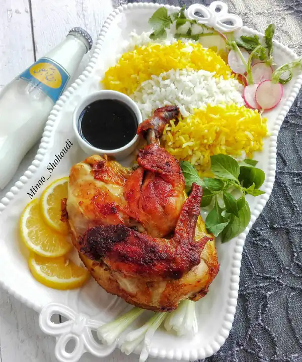 تزیین غذا ساده