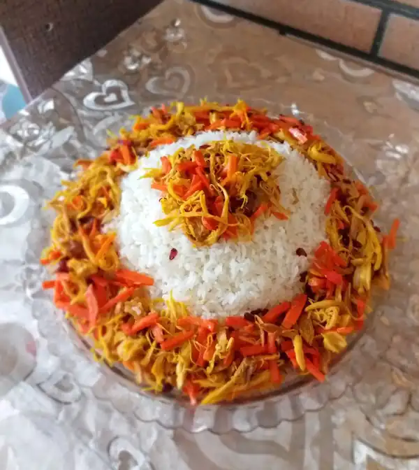 تزیین هویج پلو مجلسی