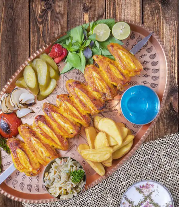 تزیین جوجه کباب برای مهمان