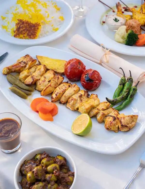 تزیین جوجه کباب برای مهمان
