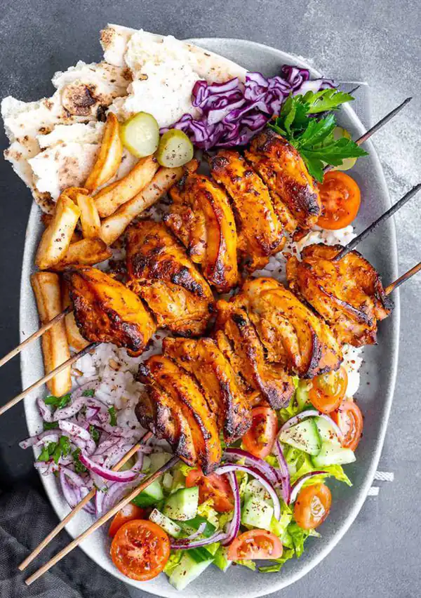 تزیین جوجه کباب برای مهمان