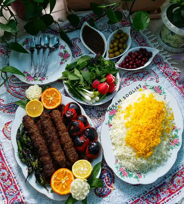 تزیین کباب کوبیده