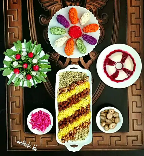 تزیین کلم پلو