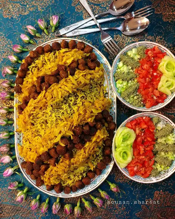 تزیین کلم پلو