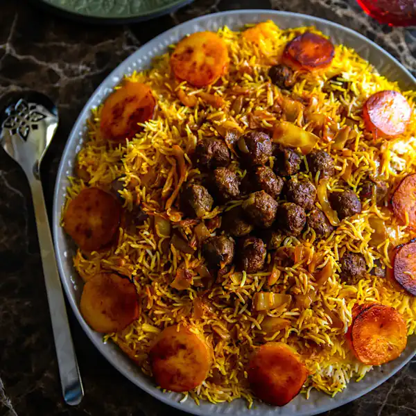تزیین کلم پلو