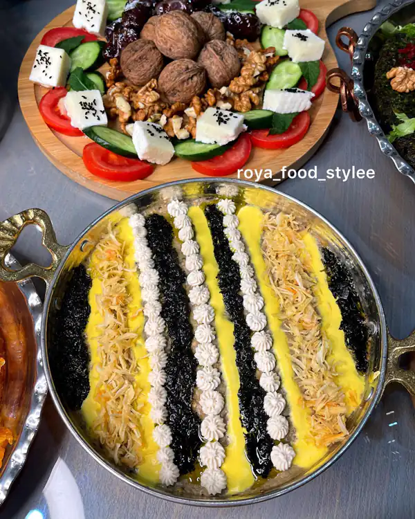 تزیین کشک بادمجان برای مهمانی
