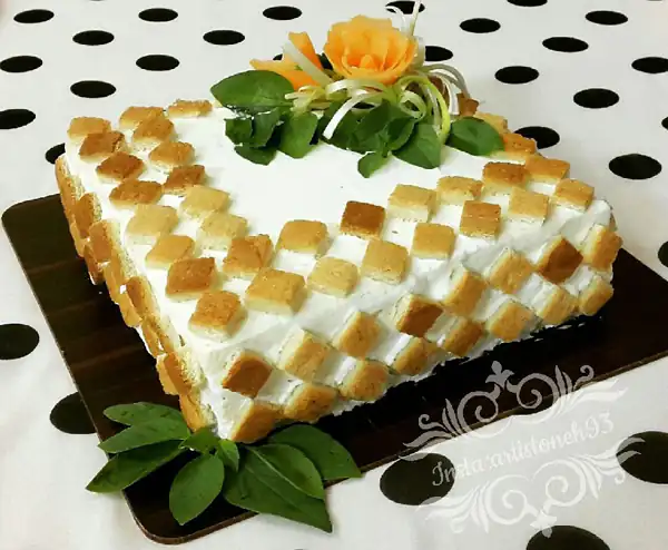 تزیین کیک مرغ مجلسی