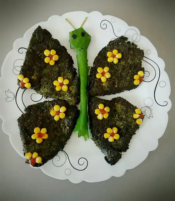 تزیین کوکو سبزی مجلسی