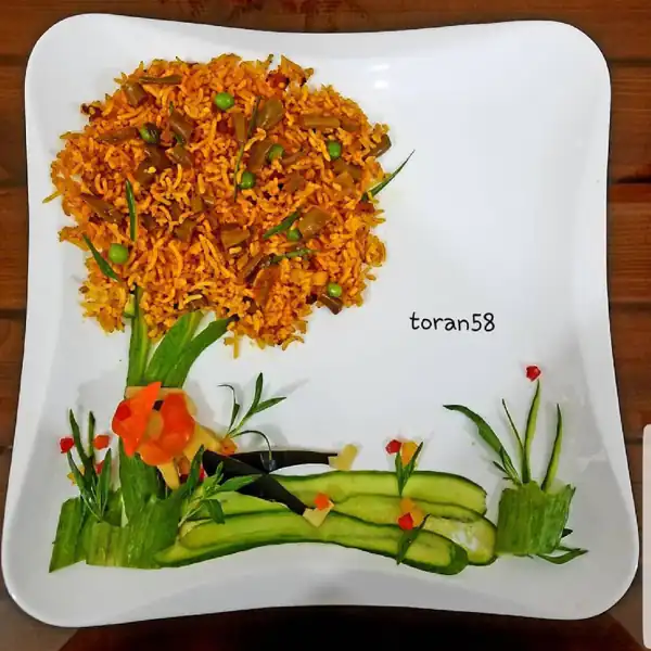تزیین لوبیا پلو برای مهمانی
