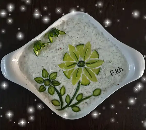 تزیین ماست و خیار