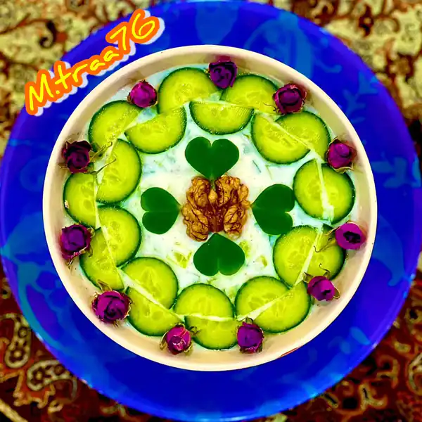 تزیین ماست و خیار