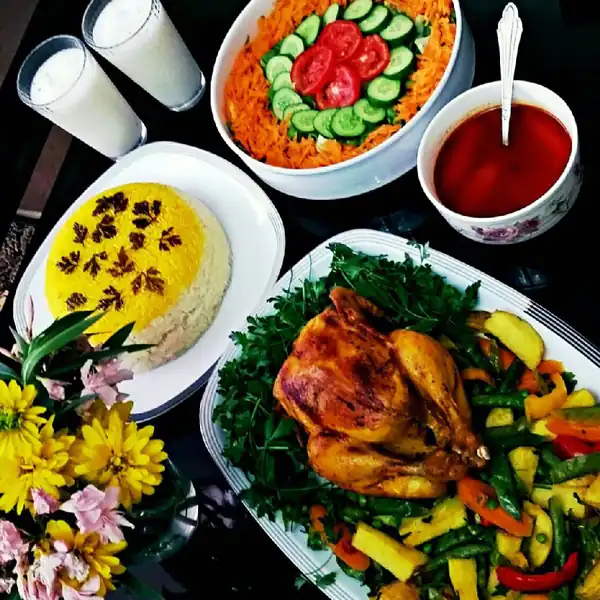 تزیین مرغ مجلسی