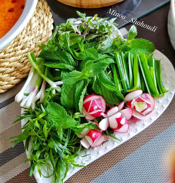 تزیین سبزی خوردن