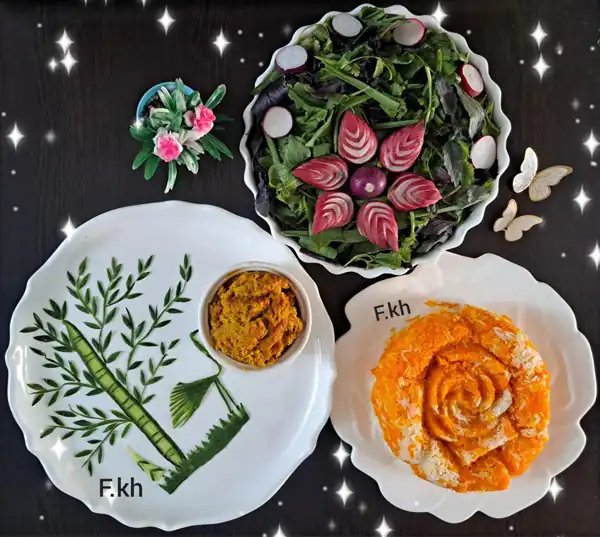 تزیین سبزی خوردن