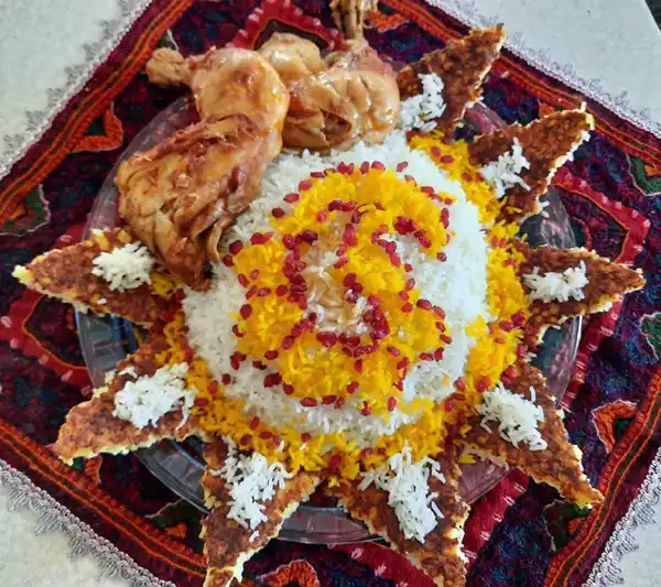 تزیین زرشک پلو شیک