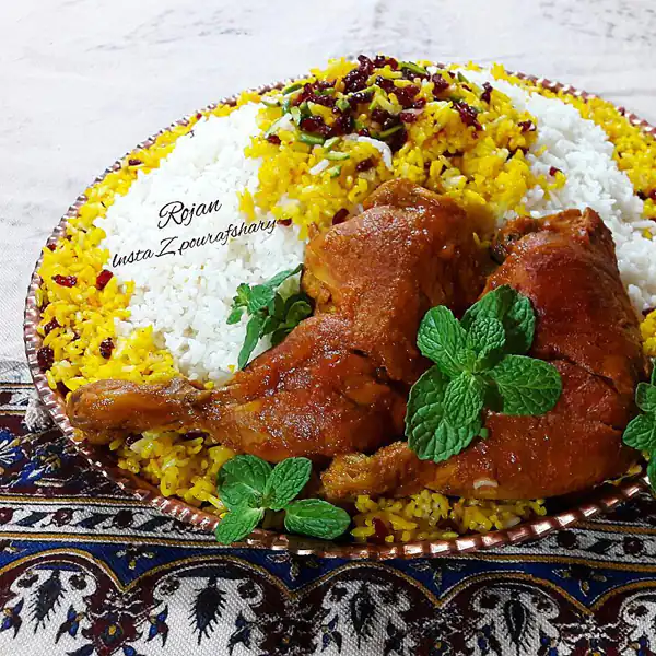 عکس تزیین زرشک پلو