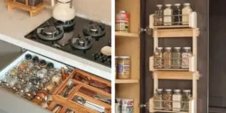 چیدمان کابینت ادویه جات + چیدمان ادویه و حبوبات در کابینت