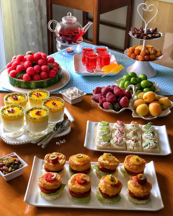 چیدمان میز عصرانه