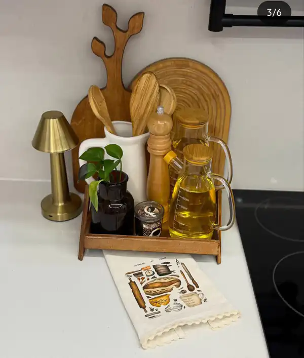 چیدمان روی کابینت آشپزخانه ایرانی