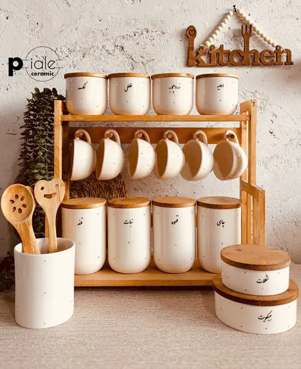 چیدمان روی کابینت آشپزخانه ایرانی