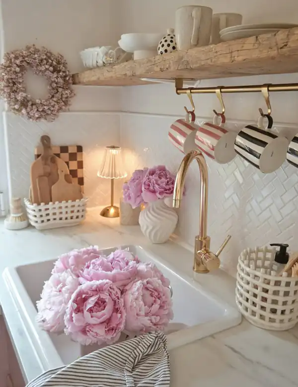 چیدمان روی کابینت عروس