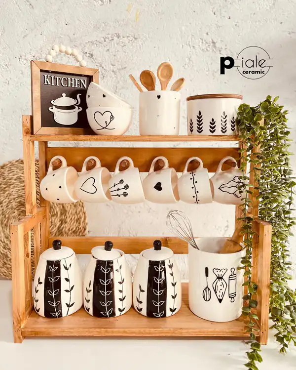 چیدمان روی کابینت شیک
