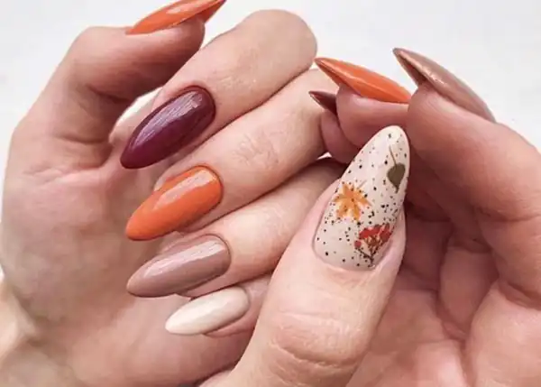 ایده طراحی ناخن پاییزی