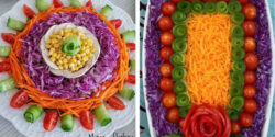 سفره آرایی سالاد + ایده های تزیین سالاد برای مهمانی