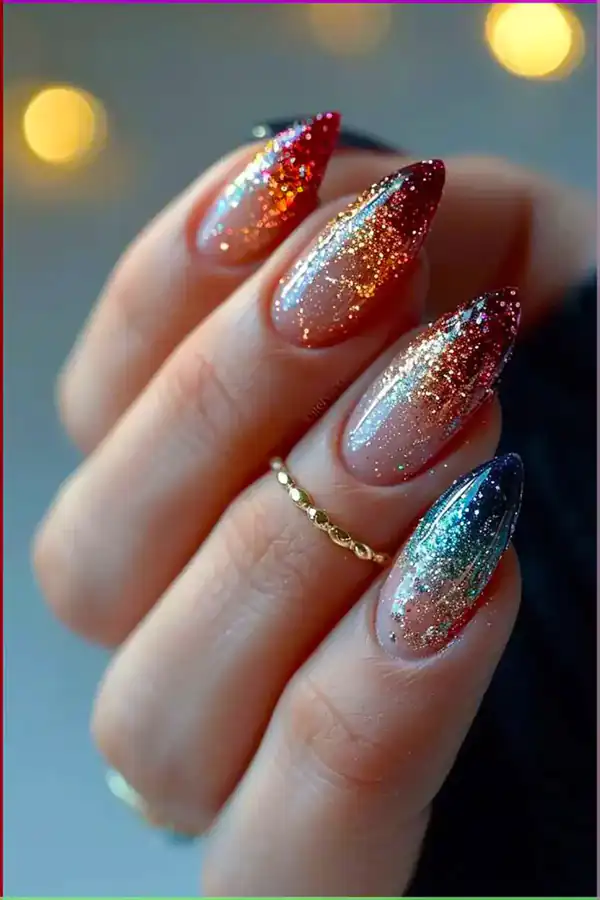 طراحی ناخن آمبره شاین