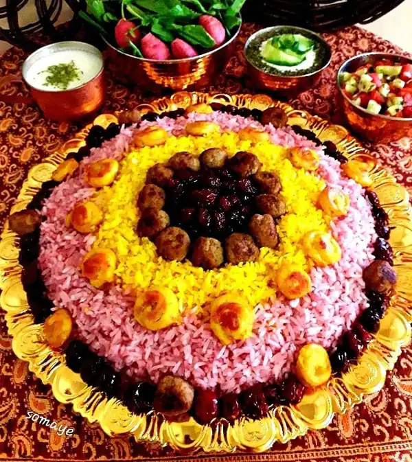 تزیین آلبالو پلو جدید