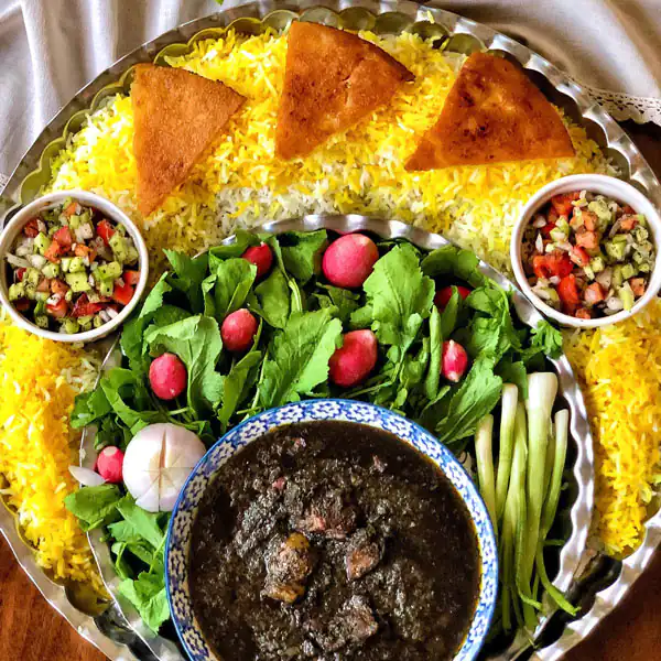 تزیین برنج در دیس