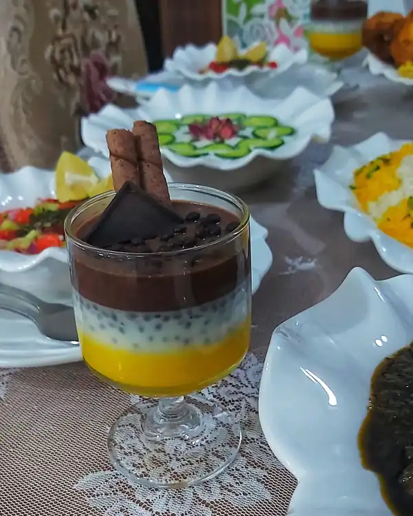 تزیین دسر ساده