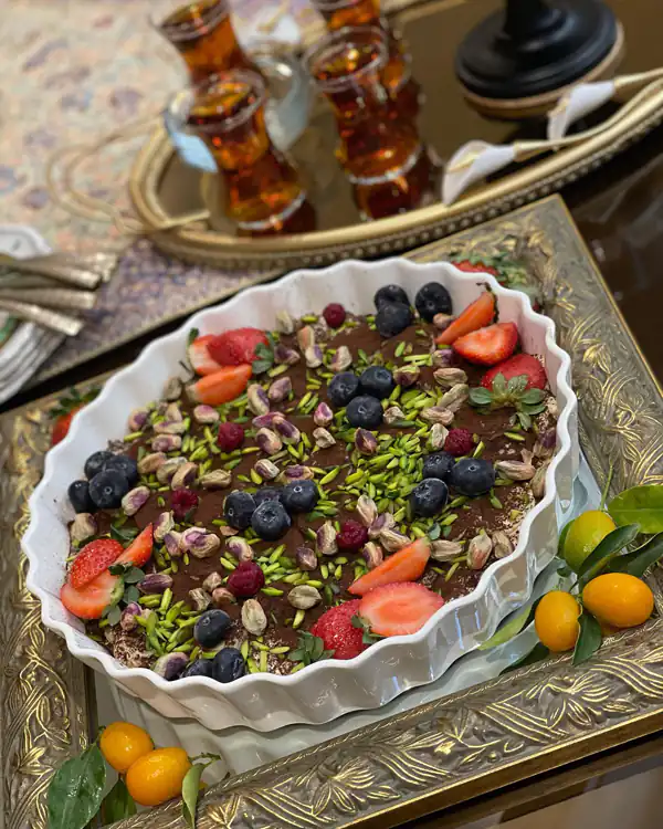 تزیین دسر ساده